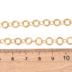 304 Stainless Steel 6MM Ring Link Chain Necklaces&nbsp;NJEW-P343-01A-G
