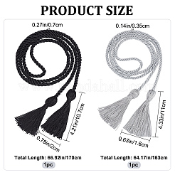 2Pcs 2 Style Polyester Tassel Big Pendant Decorations&nbsp;FIND-GF0004-12