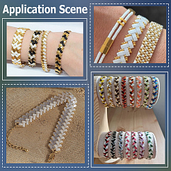 240Pcs 2-Hole Opaque Glass Seed Beads&nbsp;SEED-SC0001-62B