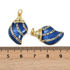 Brass Micro Pave Cubic Zirconia Pendants&nbsp;KK-L241-24G