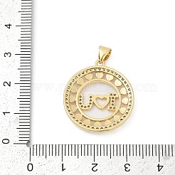 Brass Micro Pave Cubic Zirconia Charms&nbsp;KK-U058-38G