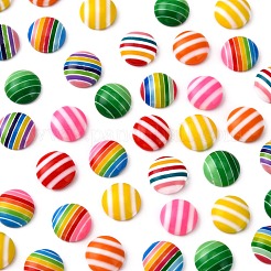 Striped Resin Cabochons&nbsp;CRES-R002-3