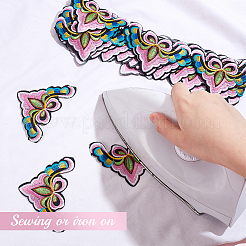 Ethnic Style Embroidery Polyester Ribbons&nbsp;OCOR-WH0060-48A