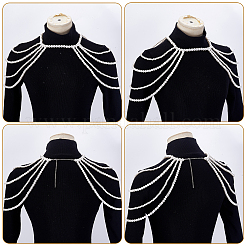 Imitation Pearl Round Beaded Shoulder Body Chains for Women&nbsp;AJEW-WH0816-462P