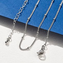 2MM Brass Satellite Chain Necklaces for Women&nbsp;NJEW-D302-49P