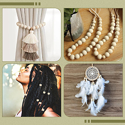700Pcs 3 Styles Unfinished Wood Rondelle Beads&nbsp;WOOD-PA0001-50