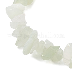 Natural New Jade Chip Beaded Charm Bracelets&nbsp;BJEW-JB12312-02