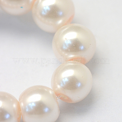 Baking Paint Pearlized Glass Pearl Round Bead Strands&nbsp;HY-Q003-6mm-41