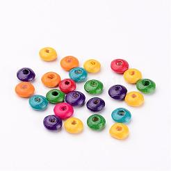 Lead Free Rondelle Natural Wood Beads&nbsp;X-TB139Y