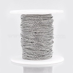 Tarnish Resistant 304 Stainless Steel Curb Chains&nbsp;CHS-H016-01P-20M