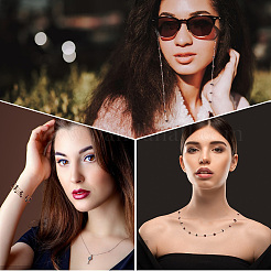 Natural Garnet Chips and Alloy Link Chains Neck Strap for Eyeglasses&nbsp;AJEW-WH20070-024A