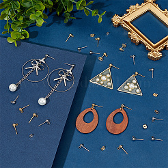 100Pcs 2 Color 304 Stainless Steel Ball Stud Earring Post&nbsp;STAS-PH0005-21