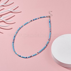 Glass Seed Beaded Necklace&nbsp;NJEW-JN03825-04