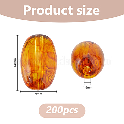 200Pcs Transparent Acrylic Beads&nbsp;MACR-DC0001-27