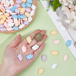 80Pcs Opaque Resin Cabochons&nbsp;CRES-ME0001-06