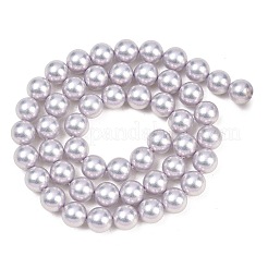 Frosted Glass Pearl Beads Strands&nbsp;GLAA-A044-08A-10