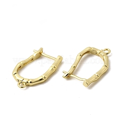 Bamboo Brass Hoop Earring Findings&nbsp;KK-A289-06G