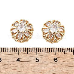 Brass Micro Pave Clear Cubic Zirconia Beads&nbsp;KK-Z059-02G
