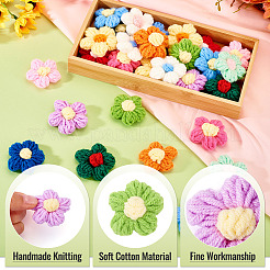 30Pcs 15 Colors Handmade Cotton Knitting Ornament Accessories&nbsp;DIY-TA0012-97