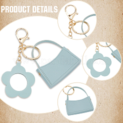 1Pc Portable Imitation Leather Bag Keychain&nbsp;AJEW-CL0001-64B