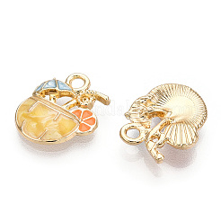 Alloy Enamel Pendants&nbsp;X-ENAM-T009-63B-RS