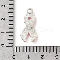 Breast Cancer Pink Awareness Ribbon Theme Alloy Enamel Pendants&nbsp;ENAM-C026-01A-S
