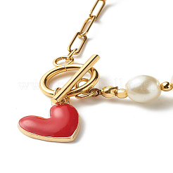 Glass Pearl Beaded Necklaces&nbsp;X1-NJEW-TA00004