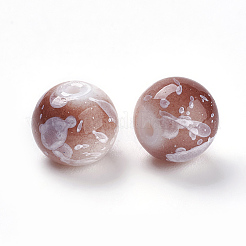 Spray Painted Resin Beads&nbsp;RESI-K005-02