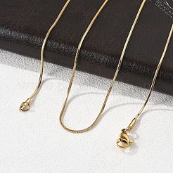 Ion Plating(IP) 304 Stainless Steel Snake Chains Necklaces&nbsp;STAS-F094-24G