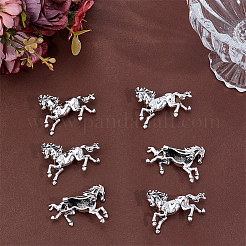6Pcs Horse Alloy Brooch&nbsp;JEWB-PH0001-54AS
