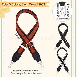 3Pcs 3 Colors Canvas Adjustable Bag Handles&nbsp;FIND-WR0009-20