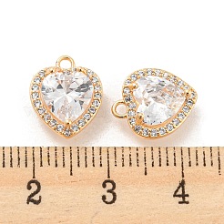 Brass Micro Pave Cubic Zirconia Charms&nbsp;KK-E090-05G