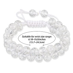 Sparkling Round Glass Braided Bead Bracelet&nbsp;BJEW-SW00082-01