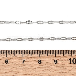 Tarnish Resistant 304 Stainless Steel Dapped Cable Chain Necklaces&nbsp;STAS-O053-03P