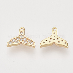 Brass Micro Pave Cubic Zirconia Charms&nbsp;KK-N216-21