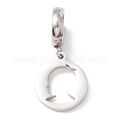 Tarnish Resistant 304 Stainless Steel European Dangle Charms&nbsp;STAS-I192-02P