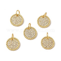 Rack Plating Brass Micro Pave Clear Cubic Zirconia Pendants&nbsp;KK-H431-11G