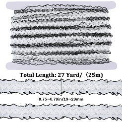 25M Nylon Elastic Pleated Lace Trim&nbsp;OCOR-CY0001-13F