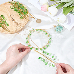 1Bag Iron & Glass Hanging Ornaments&nbsp;HJEW-SP0001-65A