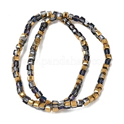 Electroplate Glass Beads Strands&nbsp;EGLA-D018-4x4mm-17
