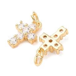 Brass Micro Pave Cubic Zirconia Pendants&nbsp;KK-A279-08G