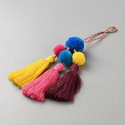 Polyester Tassel Pendant Decorations&nbsp;HJEW-WH20816-012C