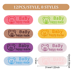 96Pcs 8 Colors Cloth Sewing Labels&nbsp;PATC-FG0001-55