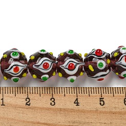 Handmade Lampwork Beads Strands&nbsp;LAMP-N025-05E