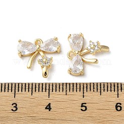 Brass Micro Pave Cubic Zirconia Pendants&nbsp;KK-F872-15G-01