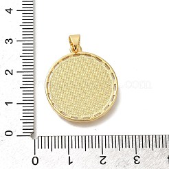 Rack Plating Brass with Cubic Zirconia Pendants&nbsp;KK-Z086-33G-13