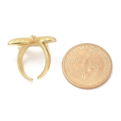 Brass Cuff Finger Rings for Women&nbsp;RJEW-U033-09G-02