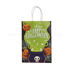 Halloween Paper Cauldron Printed Tote Bags&nbsp;ABAG-P015-05A