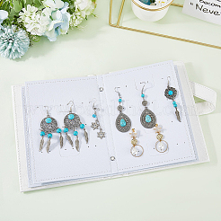 Portable PU Leather Earring Display Book&nbsp;EDIS-CL0001-02A