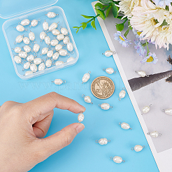 50Pcs Natural Cultured Freshwater Pearl Bead Connector Charms&nbsp;PEAR-HY0001-03